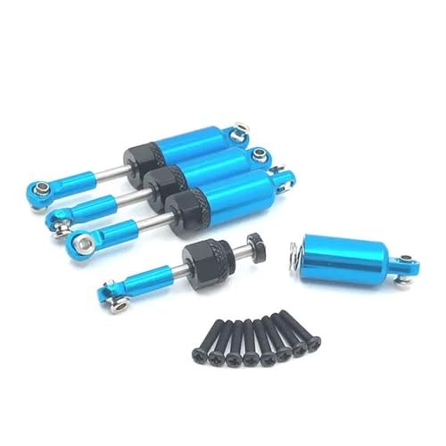 RC Crawlers Components For HSP 18321 18322 18311 18312 18301 18302 Metal Oil Shock Absorber Damper 1/18 RC Car Upgrade Parts Replacement Accessories(Blue) - color: Blue