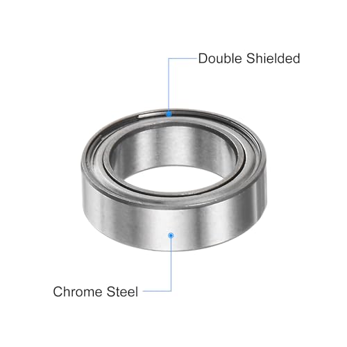 uxcell 20pcs MR128ZZ Deep Groove Ball Bearings 8x12x3.5mm Chrome Steel Miniature Bearing Double Shielded Precision Bearings, P6 (ABEC 3) - size: 8x12x3.5mm