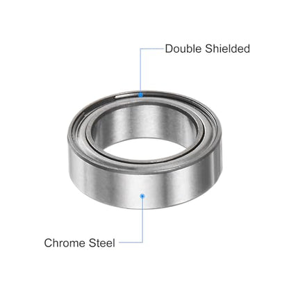 uxcell 20pcs MR128ZZ Deep Groove Ball Bearings 8x12x3.5mm Chrome Steel Miniature Bearing Double Shielded Precision Bearings, P6 (ABEC 3) - size: 8x12x3.5mm
