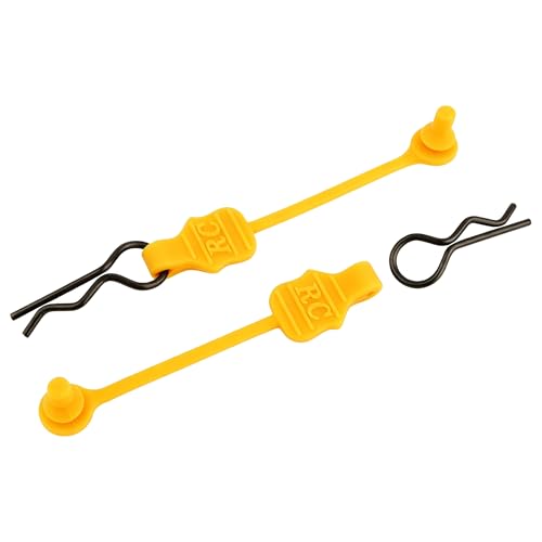 10 Pieces 1.2mm RC Body Shell Clips Pin with Pull Tabs Compatible with All 1/10 1/12 Scale Traxxas Arrma Redcat Axial Losi HSP HPI Kyosho RC Car Truck Crawler Body Shell Upgrades(Orange) - color: Orange