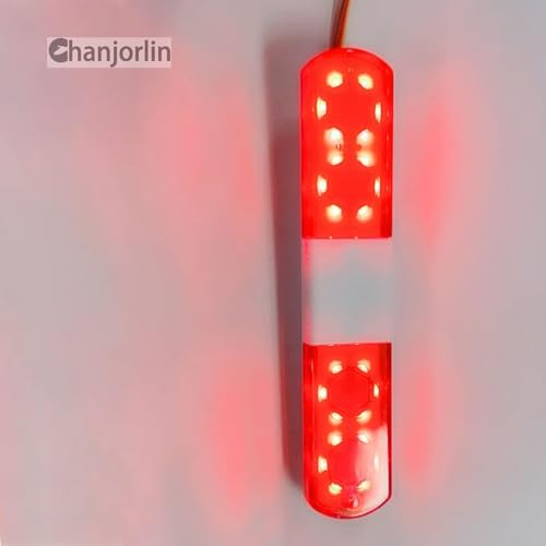 1/10 RC Car Simulation Police Lights Multi-Function Flash LED Lamp Nine Flashing Light Modes for 1/8 Crawler Off Road Rally Truck Cars HSP Traxxas Tamiya RC4WD Axial Arrma (Red 115mm) - color: Red 115mm