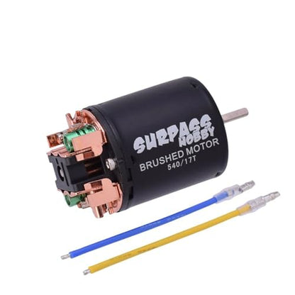 3-Slot 540 Brushed Motor 13T/17T/21T/27T/35T/45T/55T/80T for HSP HPI Tamiya Kyosho TRAXXAS Yokomo WLtoys 1/10 Off-Road Rock Crawler RC Car (17T)
