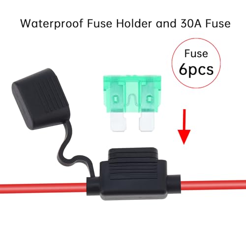 2Pcs Battery Adapter Kit 14.4V/18V/20V Multi-Voltage Battery Converter | with Switch 12 AWG Wire 30A Fuses for Power Tools Ride-On Toys