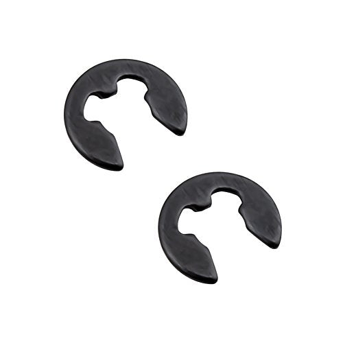 Hobbypark 100-Pack 1/8" E Clips 2.5mm Fastener Black for HSP Redcat Himoto Team Associated Axial Traxxas RC Model Car Hardware Parts Replacement