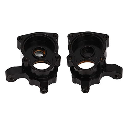 2Pcs Brass Portal Axle Housing for RGT EX86190 LC76 1/10 RC Crawler, Black - Coated Rustproof RC Steering Knuckle with Enhanced Stability and Wear Resistance