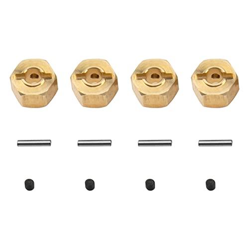 ShareGoo Brass 12mm Hex Wheel Hub Wheel Drive Hex Adapter Compatible with Axial SCX10 Wraith 90027 90046 Tamiya CC01 D90 Redcat Gen7 Gen8 1/10 RC Crawler (8mm Thickness) - size: 8mm Thickness