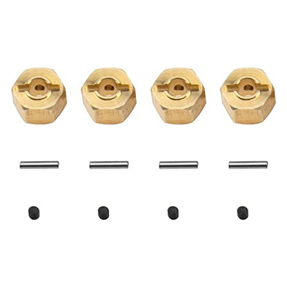 ShareGoo Brass 12mm Hex Wheel Hub Wheel Drive Hex Adapter Compatible with Axial SCX10 Wraith 90027 90046 Tamiya CC01 D90 Redcat Gen7 Gen8 1/10 RC Crawler (8mm Thickness) - size: 8mm Thickness