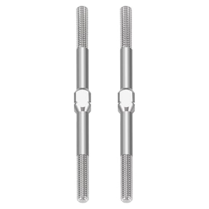 RCHUBAM 2PCS RC Turnbuckles Camber M3 Link Rod for 1/10 TRX-4 Slash 4X4 | 1 Pairs 14mm-50mm Suspension Rod,Alloy Steering Linkage Tie Rods - style: 50mm