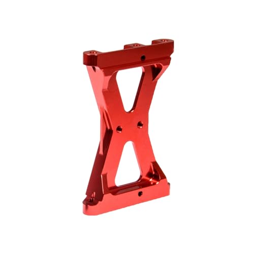 RC Chassis Brace Crossmember Aluminum Alloy Rear Beam Mounts Upgrade Part for 1/10 TRX4 RC Crawler Car Upgrade Replacement Parts (Red) - color: Red