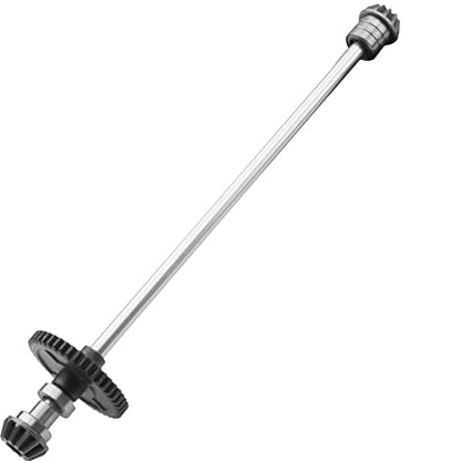 Metal Center Drive Shaft RC Car Central Transmission Shaft w/ 27T Motor Gear Upgrade Part Compatible with Wltoys 144001 1/14 RC Car Buggy (Silver) - color: Silver