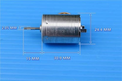 1pc RF-370CB-11670 Mini 370 Motor DC 12V-24V 6000RPM 24mm Precious Metal Brush Splined Shaft Car Door Window Actuator Engine