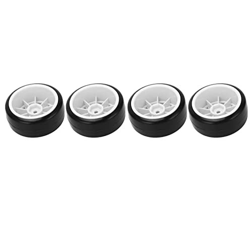 4 Pcs RC Drift Tires with 12mm Hex Wheels, Hard Rubber Plastic Drift Tyres for Tamiya TT01 1/10 RC Car, Smooth Drifting Surface and Uneven Tread for Stable Grip on Hardwood Tile Co