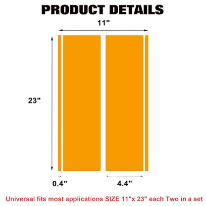 x xotic tech Fender Stripes Hash Marks KK Vinyl Decal Universal for Car Truck Sticker Racing Stripe 11"x23" (Yellow) - color: Yellow
