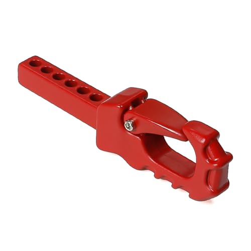 Metal RC Crawler Trailer Hook Tow Hitch for 1/10 RC Crawler Traxxas TRX4 Axial SCX10 Rear Bumper Parts (Red) - color: Red