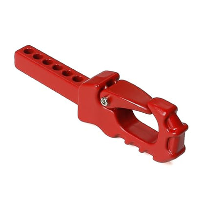 Metal RC Crawler Trailer Hook Tow Hitch for 1/10 RC Crawler Traxxas TRX4 Axial SCX10 Rear Bumper Parts (Red) - color: Red