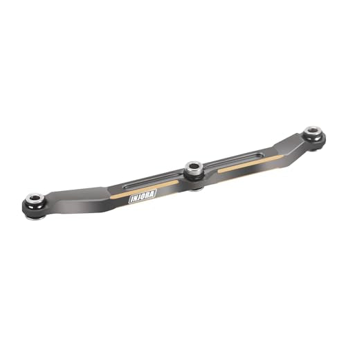 INJORA Brass Steering Link for 1/18 RC Crawler TRX4M Upgrade, 12g (Grey) - color: Grey