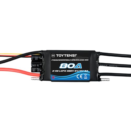 80A 2–6S Water-Cooled Brushless Marine ESC for RC Boat, Boat ESC with XT90 & 4.0mm Bullet Connectors