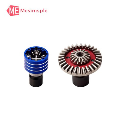 45# Steel Front Rear Differential Diff Input Gear Set for 1/16 H16BM H16PL H16DR H16207 16208 16209 16210 H16 1/14 14301 14302 14209 14210 Series Upgrades Part Blue - color: Blue