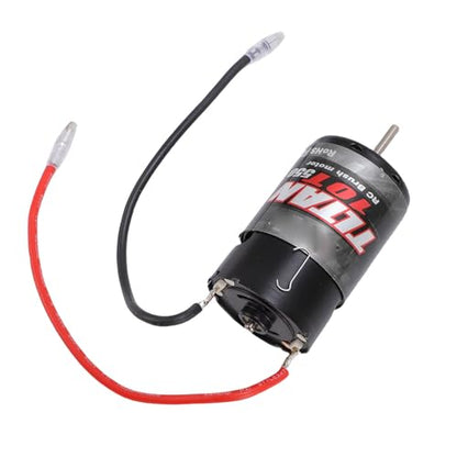 550 10T RC Brushed Motor, with Heatsink and Cooling Fan for 1:10 Scale RC Crawler Truck High Speed Torque Performance