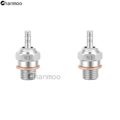 2PCS 70117H Hot Glow Plugs No.3 N3 N4#3#4 Spark Nitro Engine Parts Replace OS for Traxxas Losi HPI Redcat HSP Himoto RC Car Truck Buggy (N3) - size: N3 2PCS