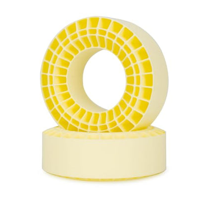 Silicone Rubber Insert Foam for 132-134mm (5.25" OD) 2.2" Tires (Yellow 2pcs) - color: Yellow 2pcs