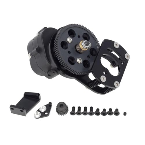Metal R3 Single Speed Gearbox Transfer Case Compatible with 1 10 Scale RC Crawler Compatible with Gelande II FJ40 G2 D110 and Similar Models(Transmission Black) - color: Transmission Black