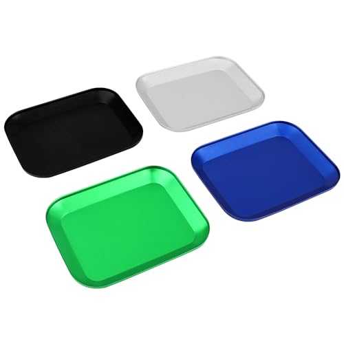 4pcs RC Repair Tool Screws Disk Alloy Screw Tray with Magnetic Pad for RC HSP Redcat Traxxas Arrma HPI Axial 1/10 SCX10 D90 D110 1/8 Model Helicopters Airplanes
