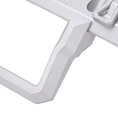 Front Bumper Aluminum Alloy Crawler Bumper RC Car Accessory with LED Light Hole for Axial 1/6 for SCX6 Car RC Car Upgrade Part (Silver) - color: Silver