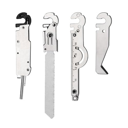 ROXON FT07 Build Your Own Multi tool-FLEX Implements Set | Box Cutter, Ruler and Magnetic grabber, Pen & Tweezers and Needle,T Shank Adapter as A set