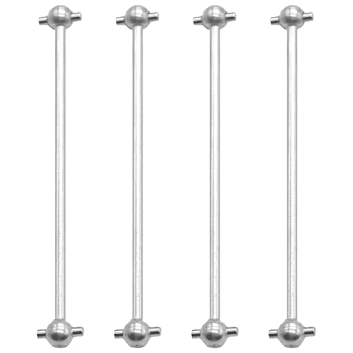 4Pack Front Rear Center Drive Dogbone Shaft 100mm 538104 Transmission Shaft Compatible with Redcat Racing HSP HPI FS-Racing 1/10 RC Car Monster Truck (Silver) - color: Silver