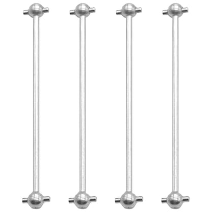 4Pack Front Rear Center Drive Dogbone Shaft 100mm 538104 Transmission Shaft Compatible with Redcat Racing HSP HPI FS-Racing 1/10 RC Car Monster Truck (Silver) - color: Silver
