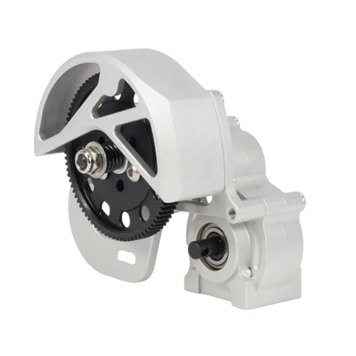 RC Gearbox Compatible with Axial SCX-10 II SMT10 AX10 VS4-10 Gear Transmission Gearbox Set 1/10 RC Car Crawler Upgrade Parts(Silver) - color: Silver