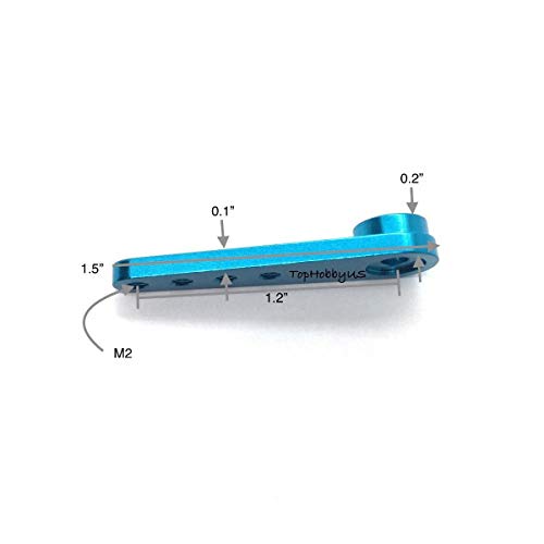 DEVMO Metal Aluminum 1.25" 24T Servo Horn Single Sided Steering Arm M3 Threads for RC Car Truck Off Road Buggy Accessories (Blue)