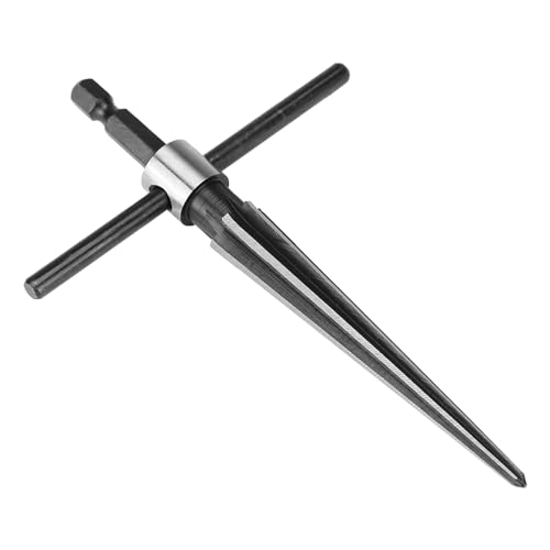 Dioche 3 Degree Reamer Bridge Pin Hole Handheld T Shape Tapered Hex Reamer - Lightweight Carbon Steel Tool for Easy Taper Holes & Screw Sinking, Compact & Removable Handle