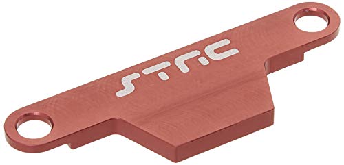 ST3727AR CNC Machined Aluminum HD Battery Hold Down Plate (Rustler/Bandit) Red