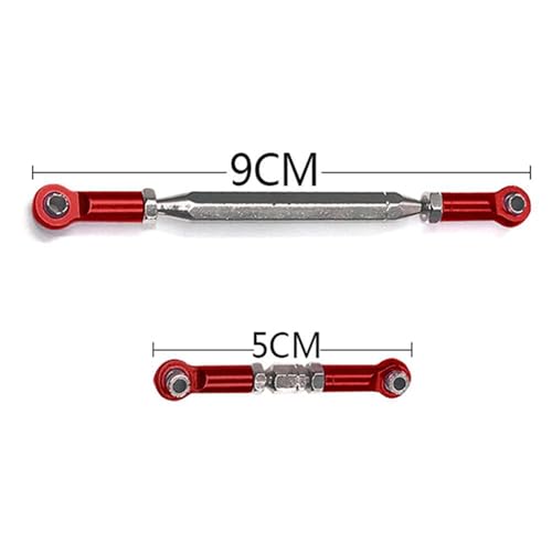 RC Car Rod Linkage Compatible with MN D90 D99 for MN-90 FJ-45 Metal Adjustable Steering Linkage Servo Link Pull Rod Turnbuckle 1/12 RC Car Crawler