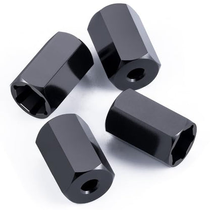 MORLORDY 5mm to 7mm (+10mm) Wheel Hex Hubs Adapter for WPL D12 1/10 RC Trucks 1/24 SCX24 RC Cars Upgrade Parts
