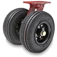 Hamilton Pneumatic Dual-Wheel Swivel Caster with 10" Pneumatic Air-Filled Tire with 3/4" Straight Roller Bearing