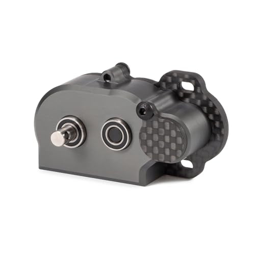 1/10 LCG Transmission NOD Tiny Gearbox with Adapter Plate, Gray | 4:1 Low Gear Ratio, with 48P 44T Spur Gear, Fits Straight Axle Axial AR44 AR45 AR60 Enduro Vanquish F9 F10 - color: Gray