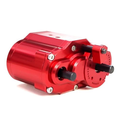 Yiju Transfer Case Gearbox RC Transmission Box Aluminum Alloy Construction Professional Double Speed RC Crawler Gear Set Suitable for Rock Crawling, Red - color: Red