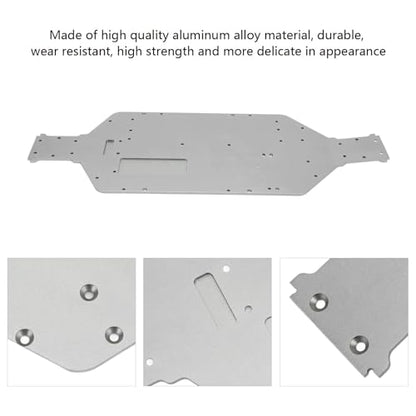 Aluminum Alloy CNC Chassis Plate for ZD Racing DBX-10 7507 1/10 RC Car – Titanium Grey Chassis Armor for Performance and Appearance