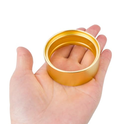 RCQQPS 1.9" Brass Coating Internal Beadlock Ring Clamp Ring 94g Heavy Metal Wheel Counterweight Fits 1.9 Wheel Rim for 1/10 TRX4 TRX6 Axial SCX10 I II III Pro Redcat GEN7 GEN8 RC Crawler Car (4PCS) - size: 4PCS
