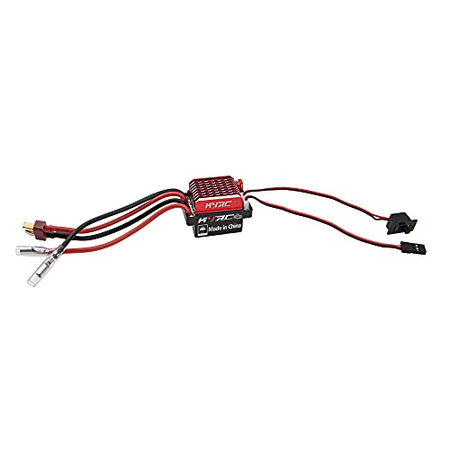 60A ESC RC Car Brushed ESC Electric Speed Controller 6V/2A Compatible with Traxxas TRX-4 TRX-6 D90 HSP Tamiya Redcat Axial SCX10 HPI 1/10 RC Truck Car Crawler (T Plug)