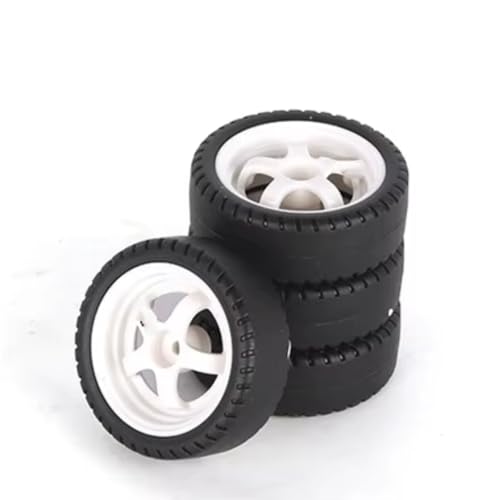 RC Crawlers Models For LDRC AE86 A86 LD1801 LD1802 LD1803 LD1804 A01 A02 1/18 RC Car Upgrade Parts 4pcs 33mm Hard Drift Tire Wheel Tyre(White) - color: White