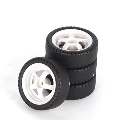 RC Crawlers Models For LDRC AE86 A86 LD1801 LD1802 LD1803 LD1804 A01 A02 1/18 RC Car Upgrade Parts 4pcs 33mm Hard Drift Tire Wheel Tyre(White) - color: White