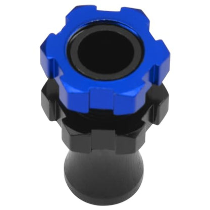 ShareGoo Metal +10mm Extended 17mm Splined Wheel Hex Hub Adapter Compatible with 1/10 Slash 2WD 4X4 Rustler Stampede Bandit 2WD 4X4 RC Car (Blue) - color: Blue
