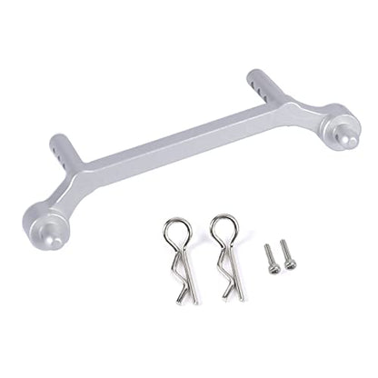 Aluminum Front Body Mount Shell Post for Axial SCX24 AXI90081 1/24 RC Crawler Car Upgrade Parts (Silver) - color: Silver