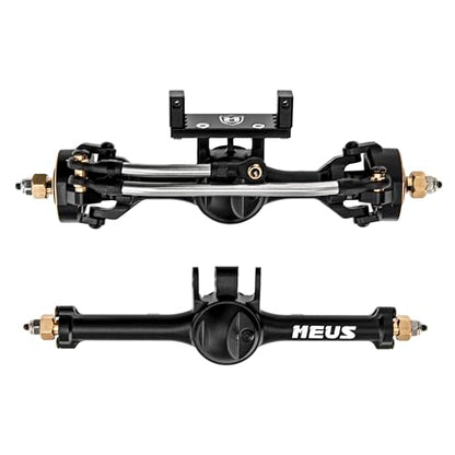 MEUS RACING 5mm ISO V2 TRX4M Axles with Adjustable Servo Mount for TRAXXAS 1/18 TRX4M RC Crawler (Black) - color: Black
