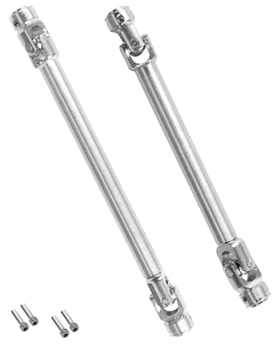 Drive Shaft 115-176MM &135-215MM Upgrades Part for 1/10 Axia l SCX10 SCX10 II 90046 SCX10 III AXI03007 TRX4 D90 RC Crawler,Universal Driveshaft,Steel Full Metal Axles,2PCS,Silver - style: silver/115-176mm&135-215mm