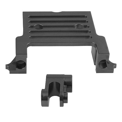 Aluminum Alloy Standard Servo Mount Servo Adapter Bracket w/Servo Horn Compatible with Traxxas 1/5 X-Maxx 6S 8S RC Truck (Black) - color: Black